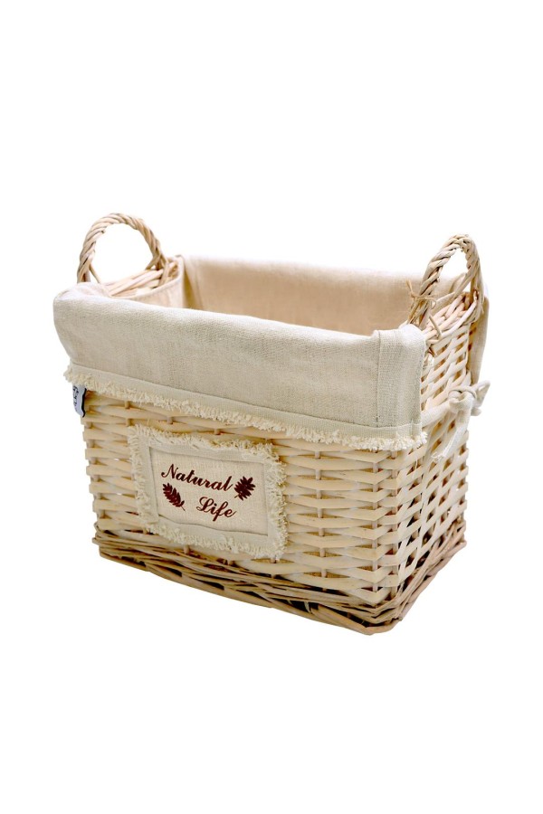 Корзина стеллажная высокая с ручками 