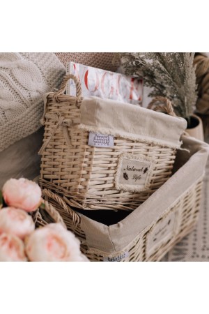 Корзина стеллажная высокая с ручками 