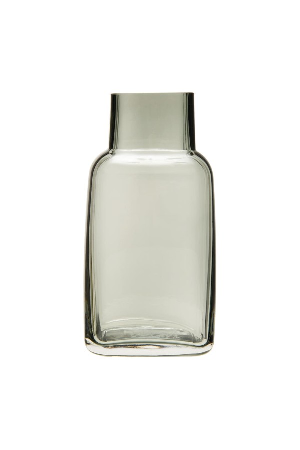 Декоративная ваза из стекла, Д105 Ш75 В205, серый