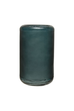 Декоративная ваза из стекла Цилиндр, Д148 Ш148 В253, синий