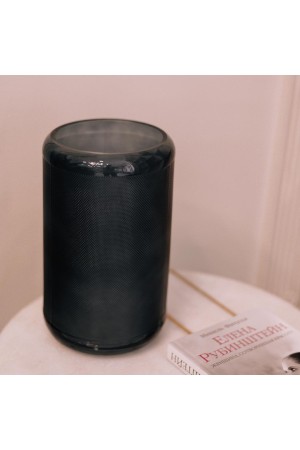 Декоративная ваза из стекла Цилиндр, Д148 Ш148 В253, синий