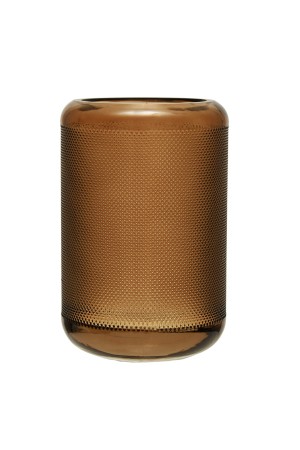 Декоративная ваза из стекла Цилиндр, Д100 Ш100 В150, коричневый