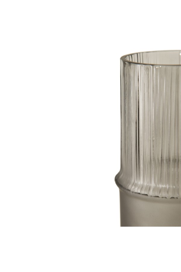 Декоративная ваза из комбинированного стекла, Д111 Ш111 В180, серый