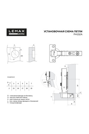 Петля накладная с эксцентриком