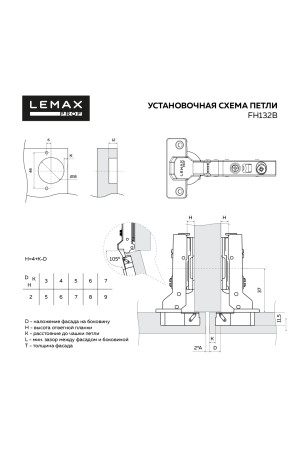 Петля полунакладная с эксцентриком