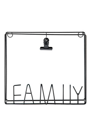 Металлическая фоторамка Cемья, Д230 Ш200 В30, черный