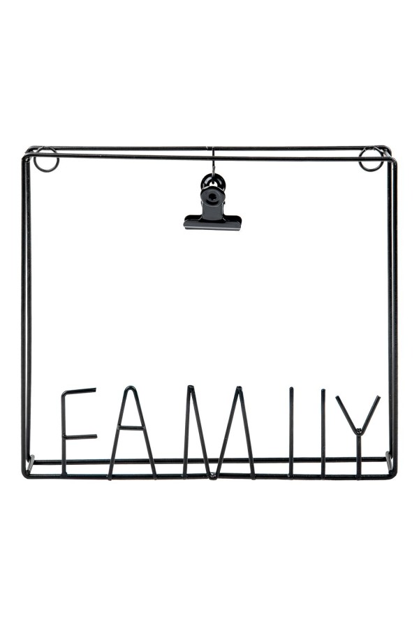 Металлическая фоторамка Cемья, Д230 Ш200 В30, черный