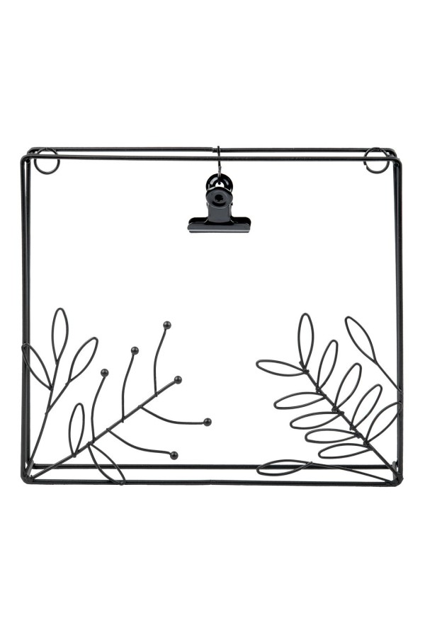 Металлическая фоторамка Цветы, Д230 Ш200 В30, черный