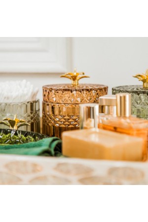 Стеклянная шкатулка, Д90 Ш90 В100, шоколад