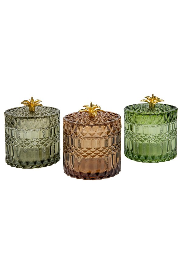 Стеклянная шкатулка, Д90 Ш90 В100, зеленый