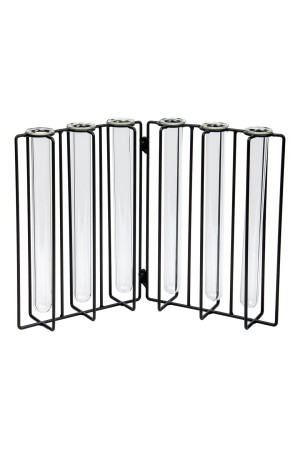 Стеклянный держатель для цветов, Д320 Ш55 В215, прозрачный