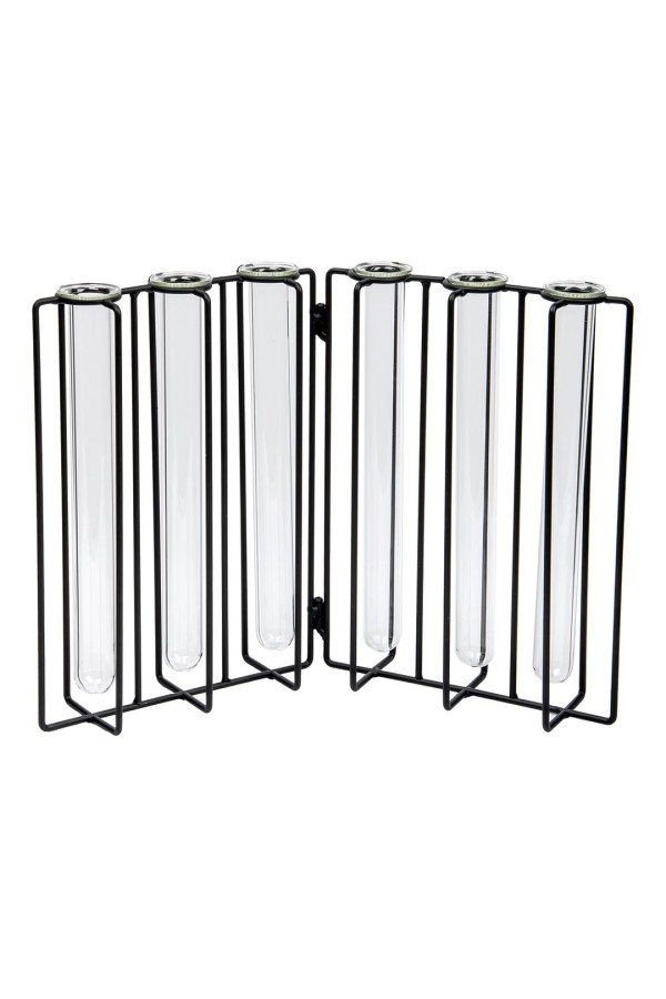 Стеклянный держатель для цветов, Д320 Ш55 В215, прозрачный