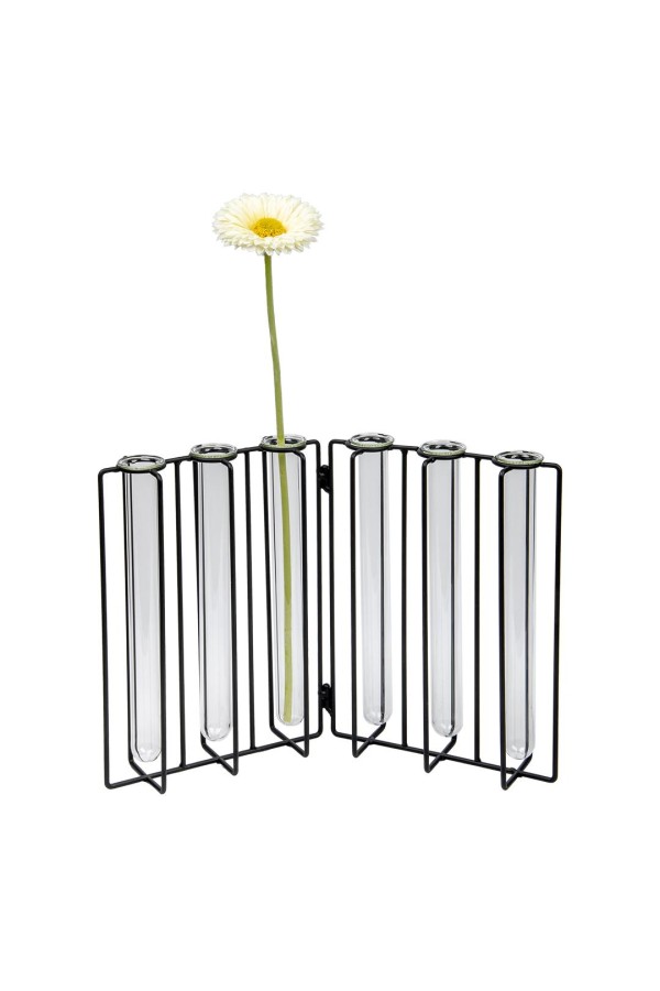 Стеклянный держатель для цветов, Д320 Ш55 В215, прозрачный