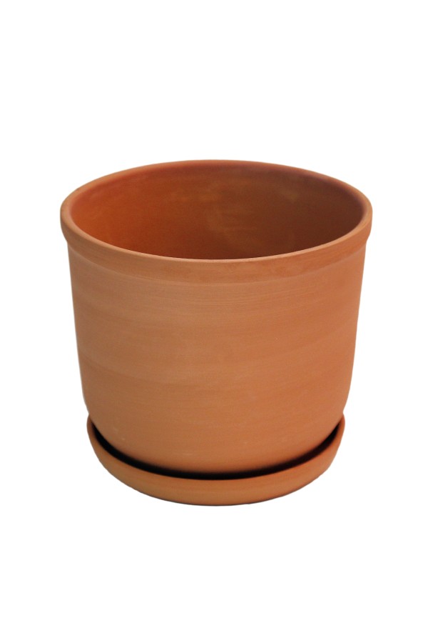 Керамический горшок Терракот с подставкой, 2,5л.,терракотовый