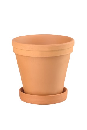 Керамический горшок Терракот Конус с подставкой, 5л., терракотовый