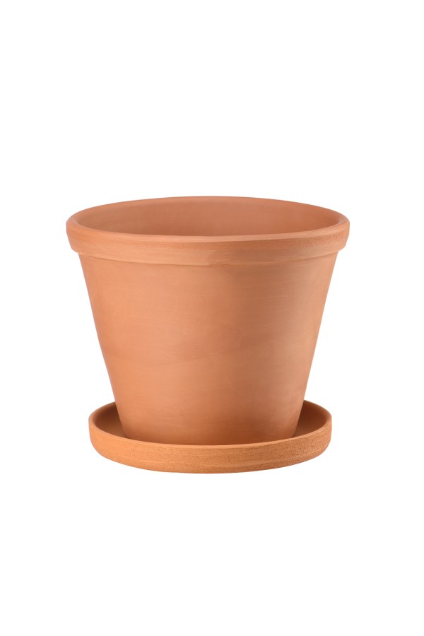 Керамический горшок Терракот Конус  с подставкой, 1,5л.,терракотовый