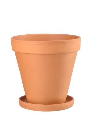 Керамический горшок Терракот Конус с подставкой, 2л., терракотовый