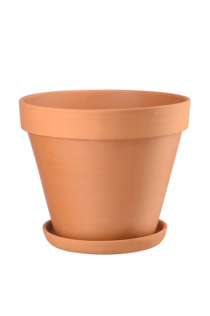 Керамический горшок Терракот Конус с подставкой, 4л., терракотовый