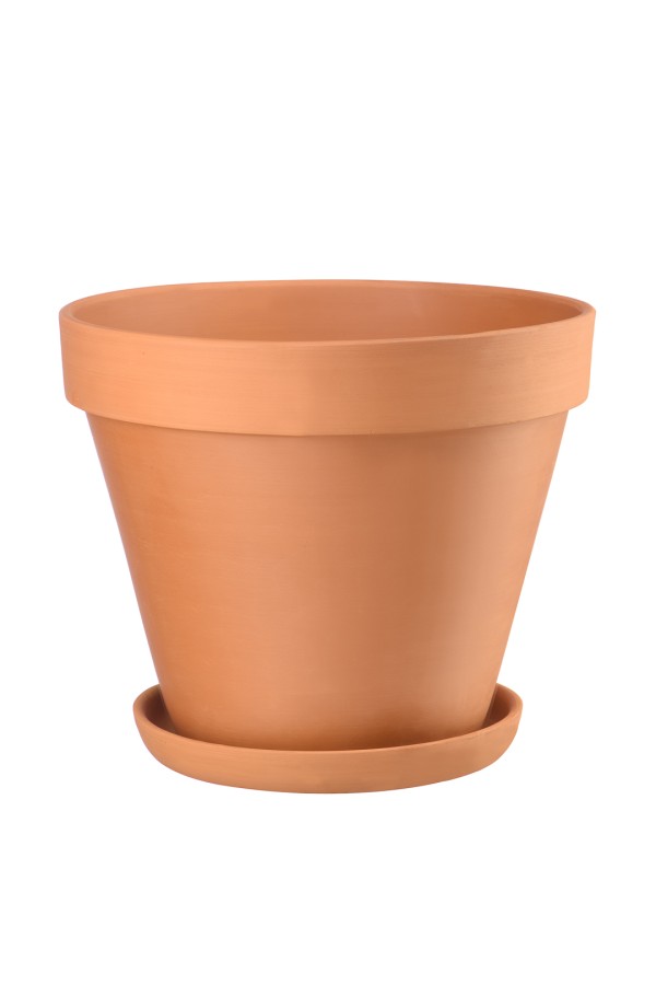 Керамический горшок Терракот Конус с подставкой, 4л.,терракотовый
