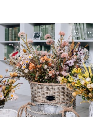 Искусственный цветок Буквица полевая, В800, темно-оранжевый