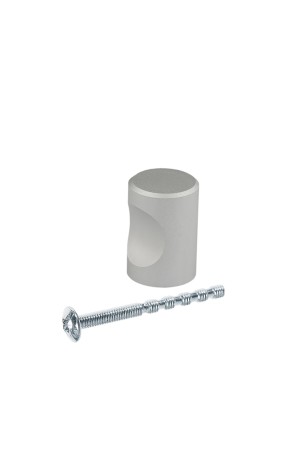 Ручка-кнопка, матовый хром