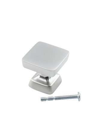 Ручка-кнопка, матовый хром