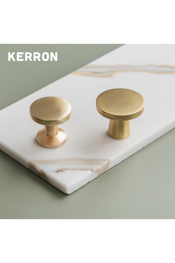 Ручка-кнопка, матовое золото