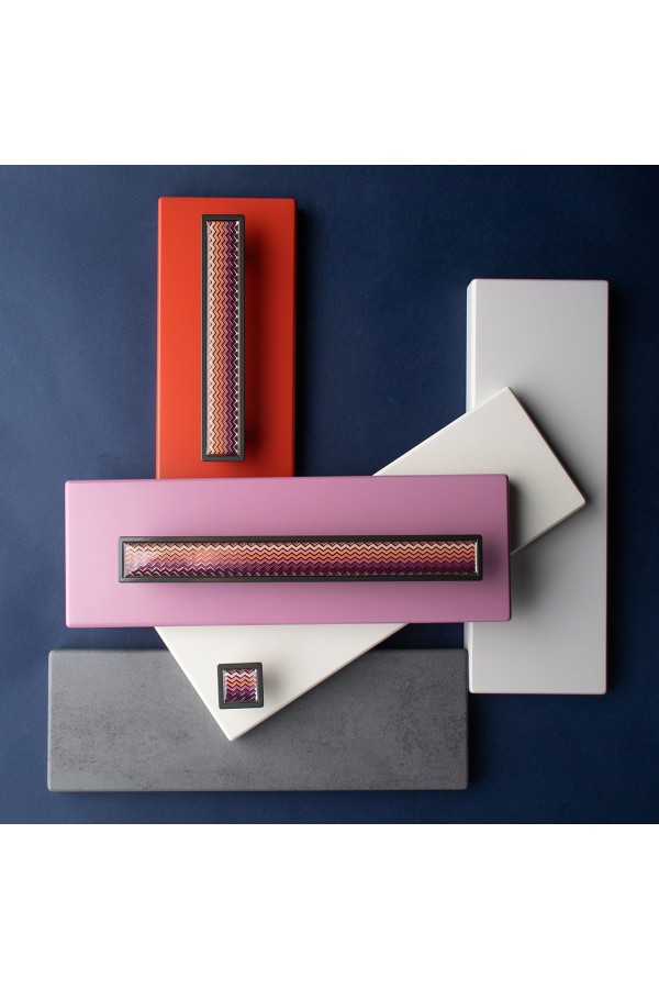 Ручка-скоба, 128 мм, полимер, черный лакированный никель, BREEZE