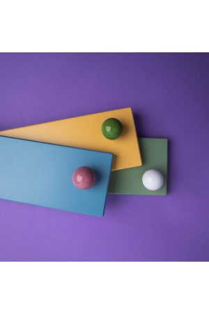 Ручка-кнопка, салатовая керамика