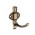 Крючок мебельный двухрожковый, оксидированная бронза KR-0311-OAB