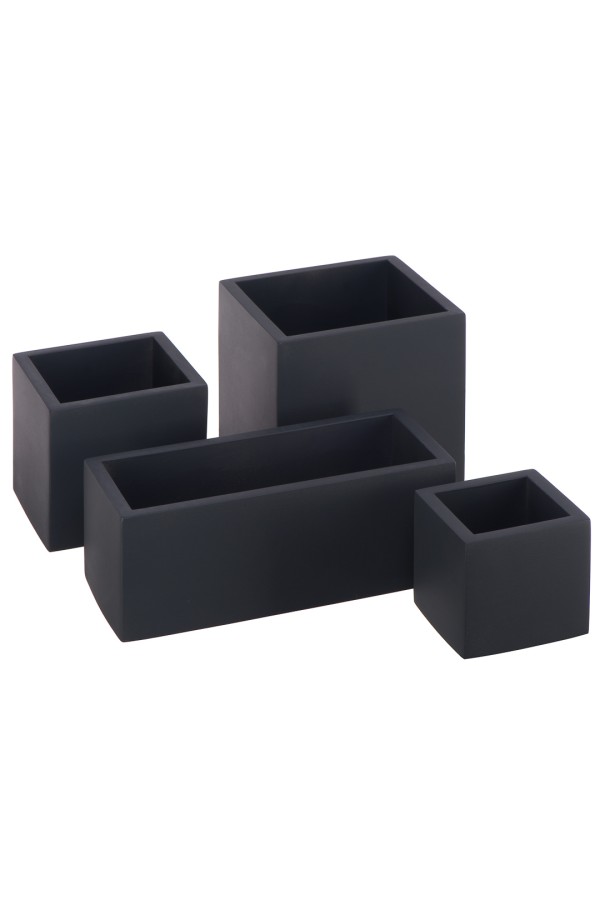 Кашпо Квадро, 0,6л., антрацит