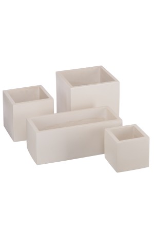 Кашпо Квадро, 1, 3л., слоновая кость