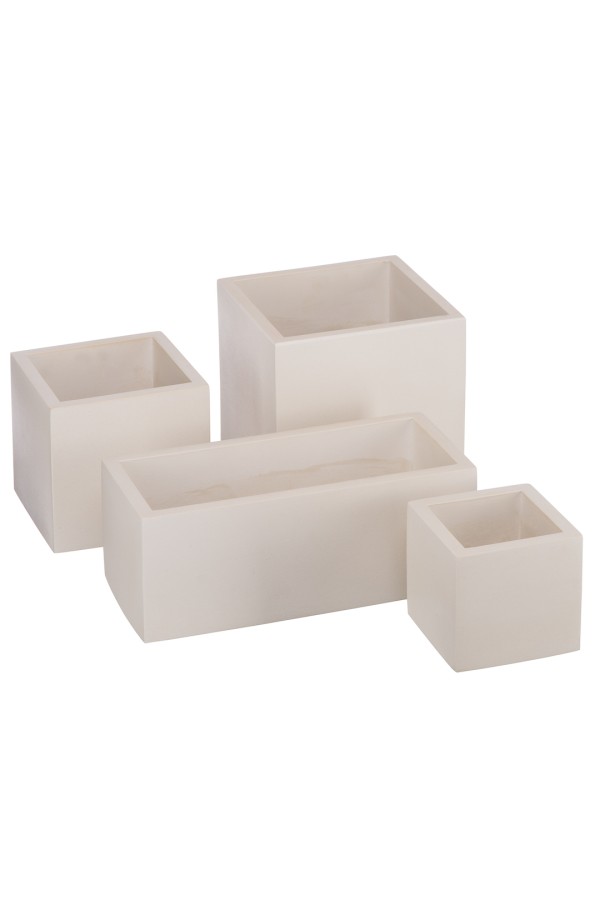 Кашпо Квадро, 1,3л., слоновая кость