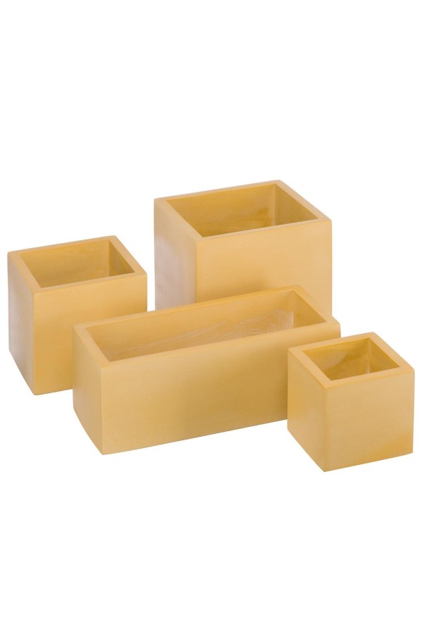 Кашпо Квадро, 0,2л., желтый