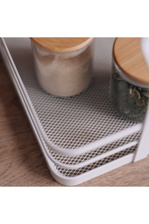 Металлическая корзина c деревянной ручкой, матовый белый