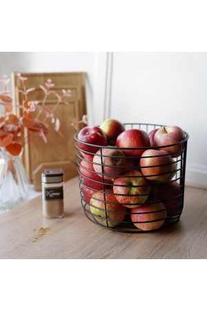 Корзина для фруктов, матовый черный