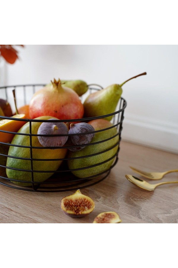 Корзина для фруктов, матовый черный
