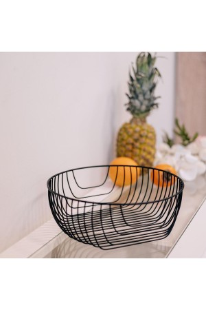 Корзина для фруктов, матовый черный