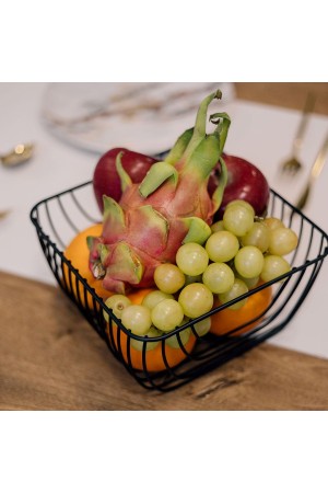 Корзина для фруктов, матовый черный