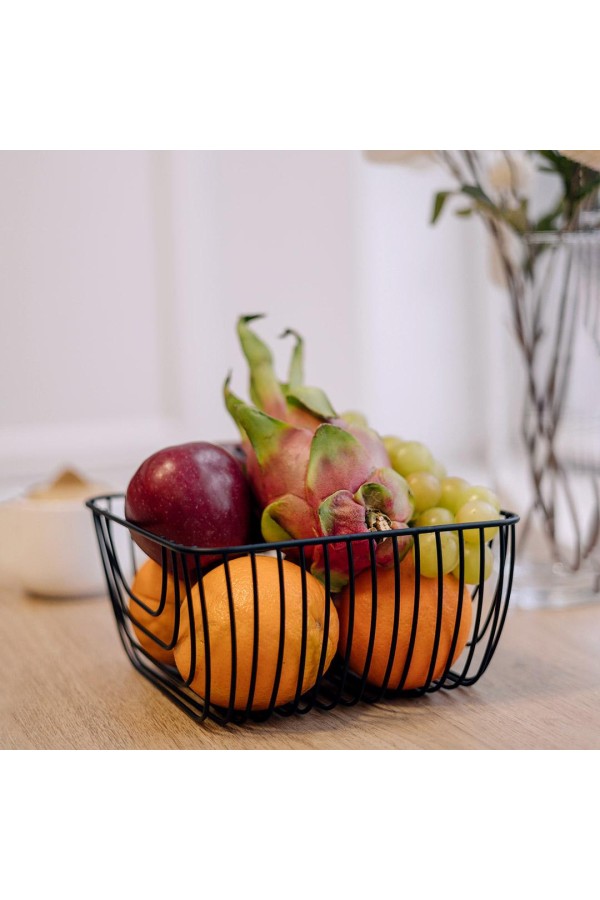 Корзина для фруктов, матовый черный