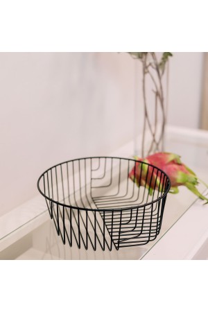 Корзина для фруктов, матовый черный