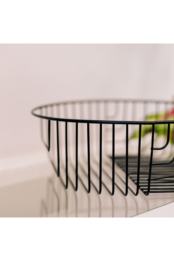 Корзина для фруктов, матовый черный