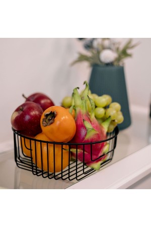 Корзина для фруктов, матовый черный
