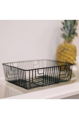 Корзина для фруктов, матовый черный