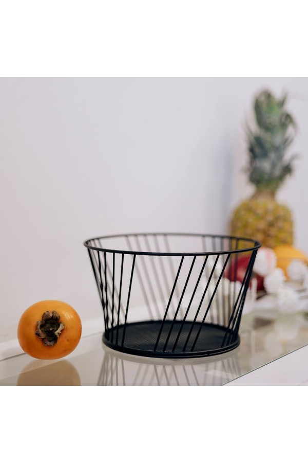 Корзина для фруктов, матовый черный