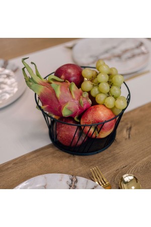 Корзина для фруктов, матовый черный