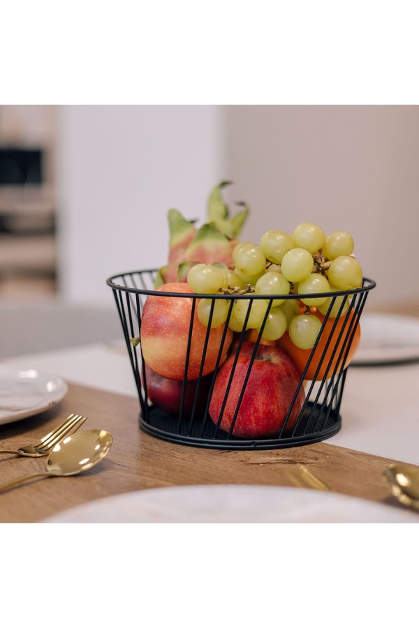 Корзина для фруктов, матовый черный