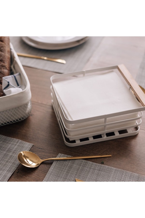 Салфетница, матовый белый