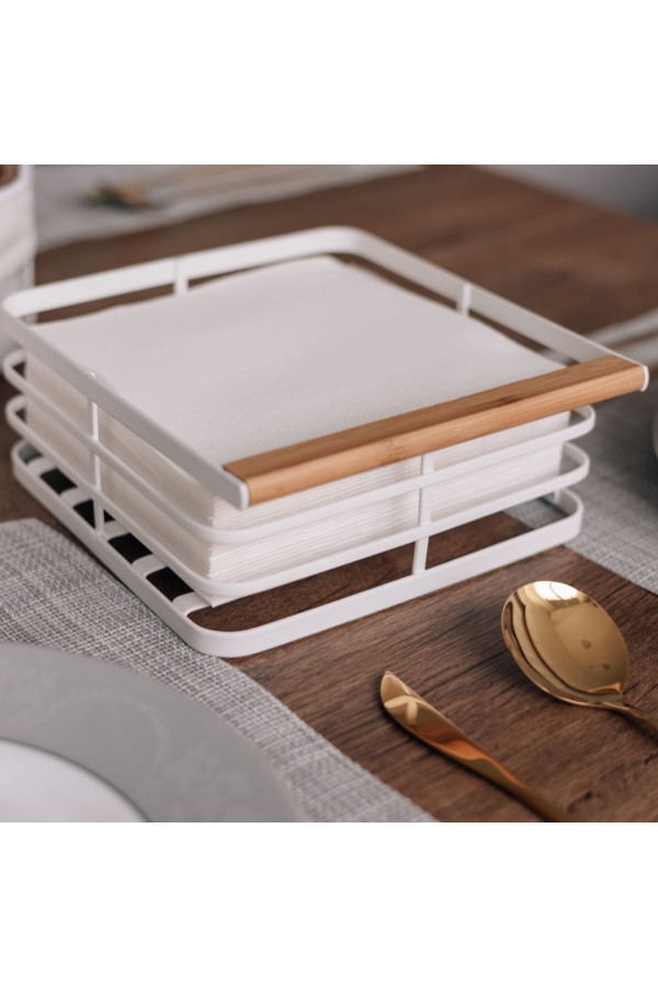 Салфетница, матовый белый