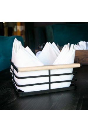 Салфетница, черный матовый